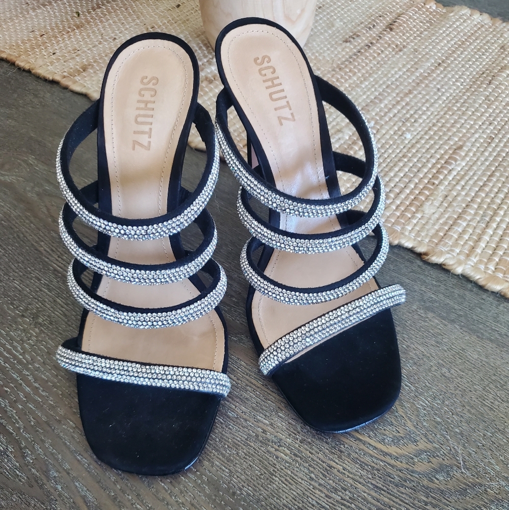 SCHUTZ slip on Bling Heel